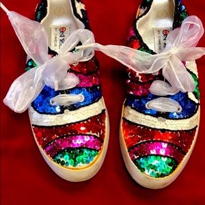 Sequins tennis shoes by Chinese Laundry